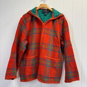 VTG The Limited Collection Women Plaid Wool Blend Hooded Jacket Size M Preppy